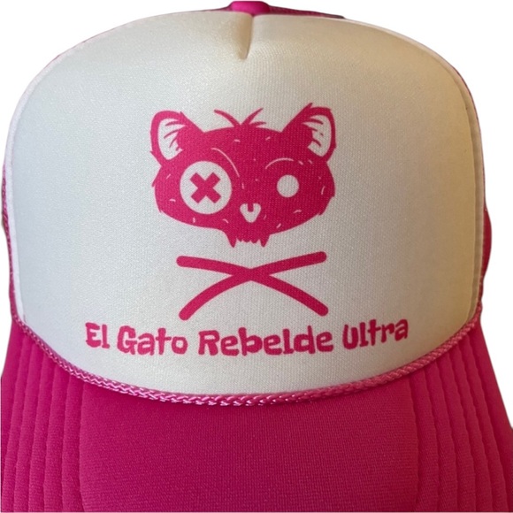 El Gato Rebelde Ultra Pink and White Base Ball Cap Miami Beach FL Race - Picture 2 of 9